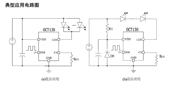 OC7130 PWW调光线性降压_LED恒流驱动
