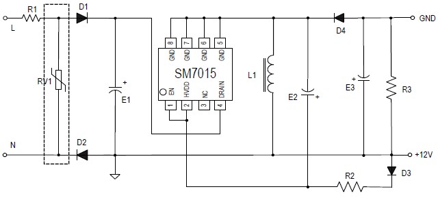 SM7015_AC-DC电源管理芯片_PWM开关芯片