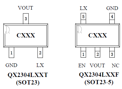 QX2304高效率同步升压芯片_DC-DC变换器芯片