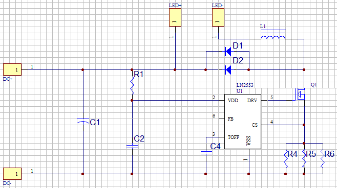  LN2553  LEDƣ12V-80VӦ·ͼ: