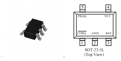 4054线性充电电池管理IC SOT23-5封装