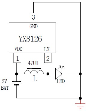 LED手电筒应用原理图