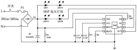 SM2212EB两段调色温典型应用电路