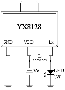 LED升压手电筒应用原理图