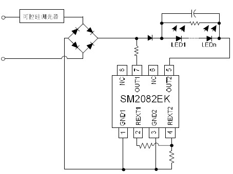 SM2082EK调光应用电路