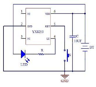 LED手电筒应用原理图